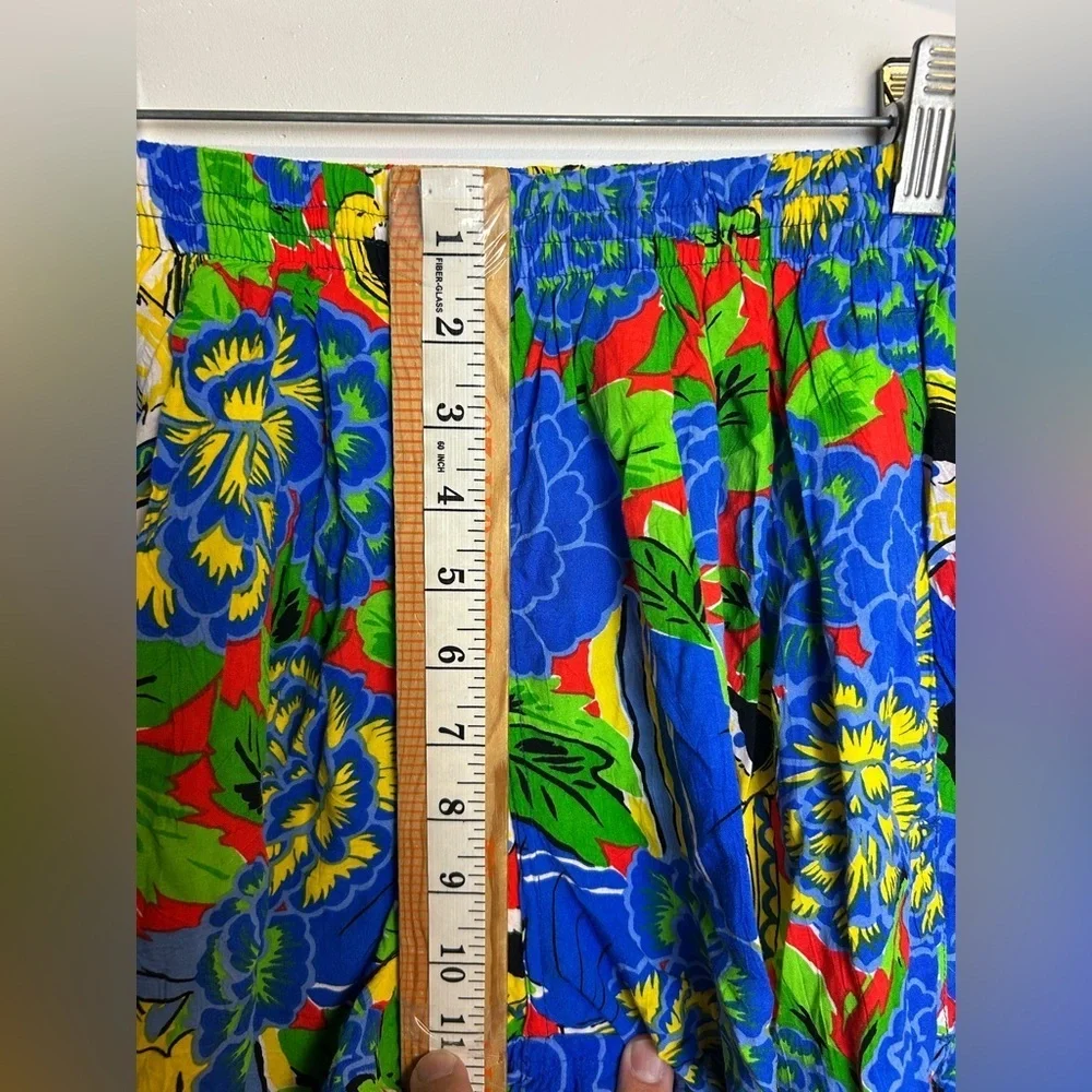Vtg Jams World Colorful Floral Shorts Tropical Summer Beach Vacation Size S